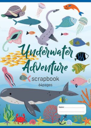 SCRAPBOOK GNS UNDERWATER ADVENTURE 335X240MM 56GSM 64PG