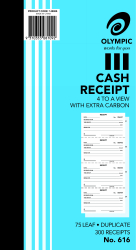 CASH REC BOOK OLYMPIC 616 DUP 4TV 254X136
