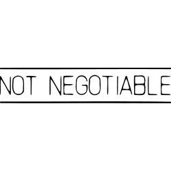 X-STAMPER 1124 NOT NEGOTIABLE BLACK