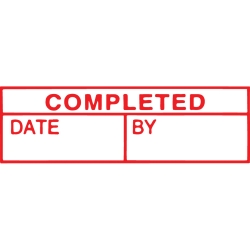 X-STAMPER 1542 COMPLETED DATE/BY RED