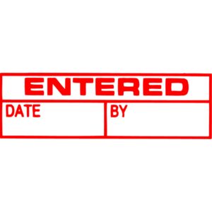 X-STAMPER 1534 ENTERED/DATE/BY