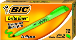 SP- HIGHLIGHTER BIC BRITELINER GRIP GREEN