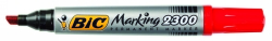 MARKER BIC MARKING 2300 PERMANENT 3.1-5.3MM CHISEL TIP RED