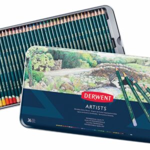 PENCIL COLOURED DERWENT ARTISTS TIN 36