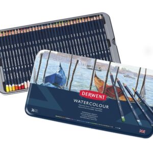 PENCIL COLOURED DERWENT WATERCOLOUR TIN 36