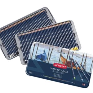 SP- PENCIL COLOURED DERWENT WATERCOLOUR TIN 72
