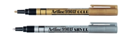 MARKER ARTLINE 990XF PERMANENT 1.2MM BULLET NIB ASST GOLD/SILVER BX12