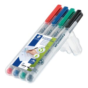 MARKER OHP STAEDTLER 315 WATER SOL MED ASST WLT4