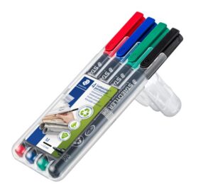 MARKER OHP STAEDTLER 317 PERM MED ASST WLT4
