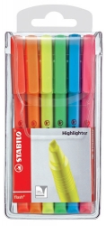HIGHLIGHTER STABILO FLASH 555/6 ASST WLT6