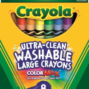 CRAYONS CRAYOLA LARGE WASHABLE PK8