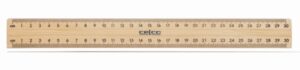 RULER CELCO 30CM WOODEN METAL EDGE