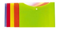 DOCUMENT WALLET B/TONE A4 PP W/BUTTON COOL BANANA