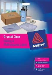 LABEL AVERY LASER L7551 CLEAR 65UP 959022 PK25