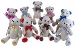 SOFT TOY ELKA AUTOGRAPH BEAR JOINTED 38CM STANDING ASST