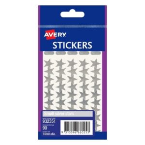 LABEL AVERY F/P STARS SILVER SMALL 932351