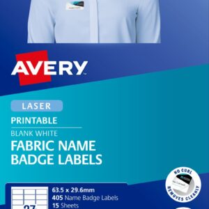 LABEL AVERY LASER L4784 NAME ACETATE SILK 27UP PK15