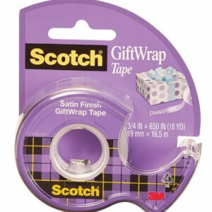 TAPE GIFTWRAP SCOTCH 15 SATIN 19MMX16.5M DISP H/S