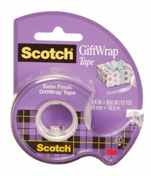 TAPE GIFTWRAP SCOTCH 15 SATIN 19MMX16.5M DISP H/S