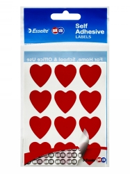 LABEL QUIK STIK F/P HEART RED
