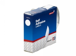 LABEL QUIK STIK DISP 19MM WHITE DOT