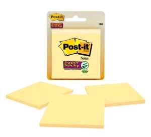 NOTES POST- IT SUPER STICKY 3321-SSCY 76X76 CANARY YELLOW PK3