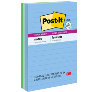 NOTES POST-IT 660-3SST 98MMX149MM ASSTD TROPICAL PK3
