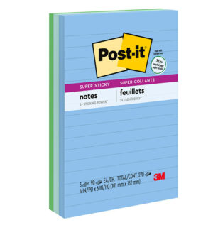 NOTES POST-IT 660-3SST 98MMX149MM ASSTD TROPICAL PK3