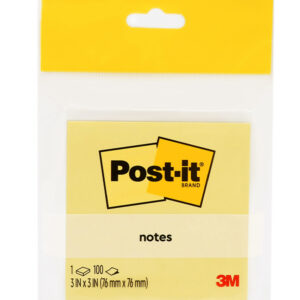 NOTES POST-IT 654-1CY 76X76MM YELLOW