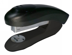 STAPLER STAT 26/6 HALF STRIP BLACK PLASTIC