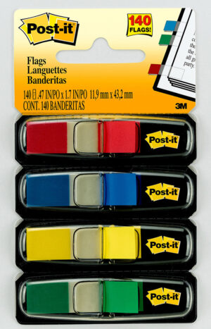 FLAGS POST-IT 683-4 MINI ASSORTED COLOURS