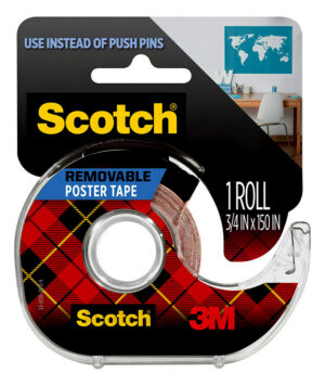 TAPE POSTER SCOTCH 109 19MMX3.8M REMOVABLE ON DISPENSER