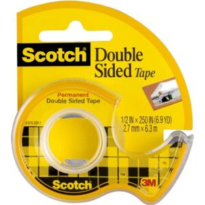 TAPE SCOTCH DOUBLE SIDED 136P 12.7MMX6.3M ON DISP