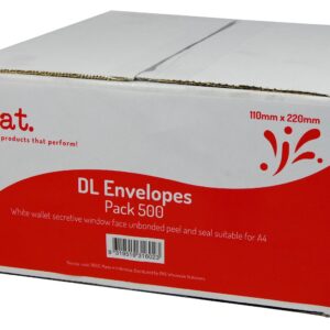 ENVELOPE STAT DL W/FACE PEEL/SEAL U/B BX500