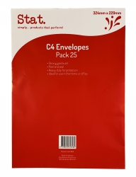 ENVELOPE STAT C4 KRAFT PEEL/SEAL PK25