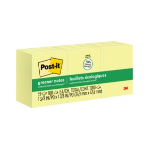 NOTES POST-IT 653-RP 36X48 RECY YELLOW PK 12