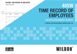 TIME RECORD SHEET WILDON 405W PK50