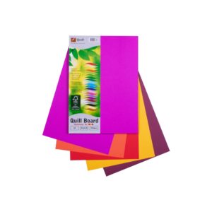 CARDBOARD QUILL A4 210GSM HOT ASST PK50