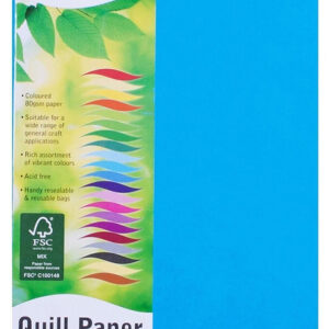 COPY PAPER QUILL A4 80GSM MARINE BLUE PK100