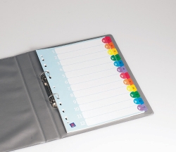 DIVIDERS AVERY A4 MYLAR PRINTED RAINBOW TAB 1-12