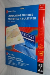SP- LAMINATING POUCHES REXEL A4 25'S 360 MICRON 2X180 GLOSS