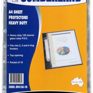 SHEET PROTECTORS C/LAND A4 H/DUTY SP6135-10 PK10 125 mic