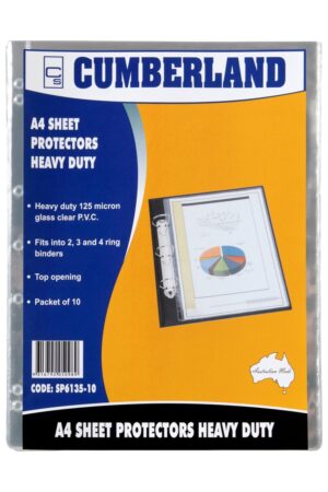 SHEET PROTECTORS C/LAND A4 H/DUTY SP6135-10 PK10 125 mic