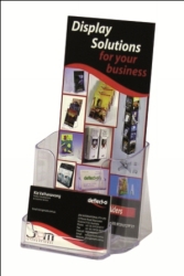 BROCHURE HOLDER DEFLECT-O DL WITH BUSINESS CARD HOLDER