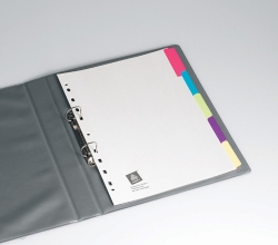 SP- DIVIDERS AVERY A4 MANILLA WHITE FLUORO 5 TAB REUSE