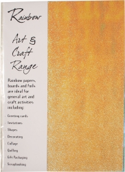CRAFT PAPER RAINBOW A4 GLITTER ASST PK8