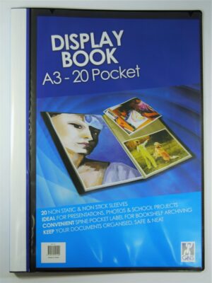DISPLAY BOOK A3 INSERT COVER BLACK 20P