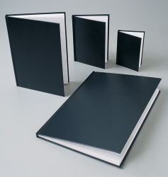 NOTEBOOK C/LAND A4 BLACK L/GRAIN RULED