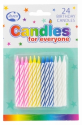 CANDLES ALPEN BIRTHDAY (NO HOLDERS) PK24