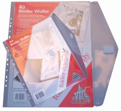 BINDER WALLET COLBY A4 146A FOLDER FRIENDLY CLEAR
